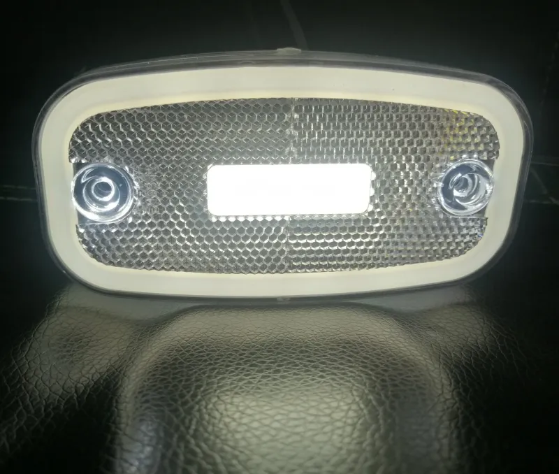 LED Бял Светодиоден Габарит Маткер Токос Неон Ефект, 122mm x 63mm , с Три Функции 12V-24V - 5