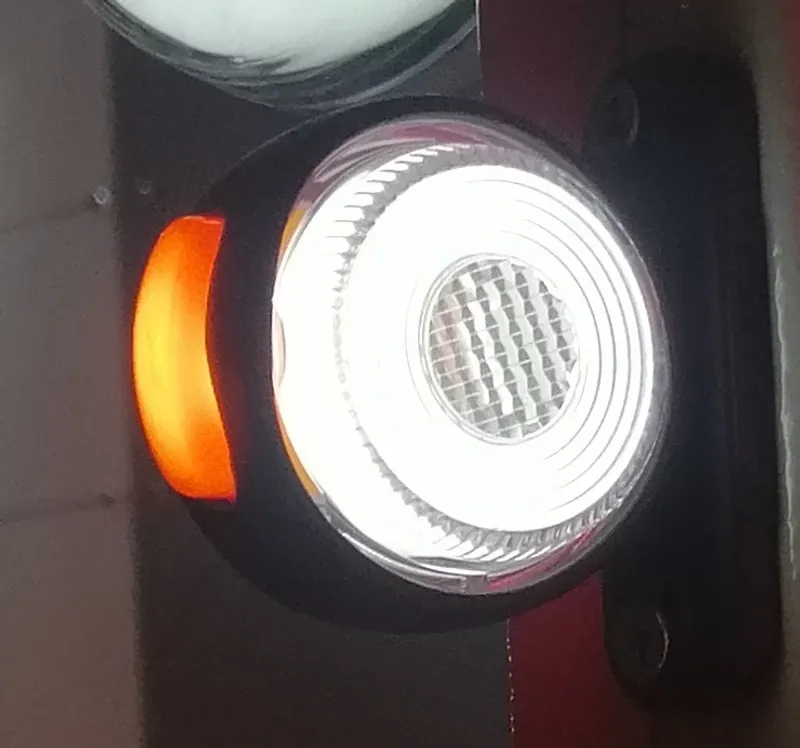 1 брой LED ЛЕД светодиоднен габарит, токос, рогче 24V с три светлини бяла,жълта,червена Неон Ефект за ремаркета, платформи, камиони и др. - 7