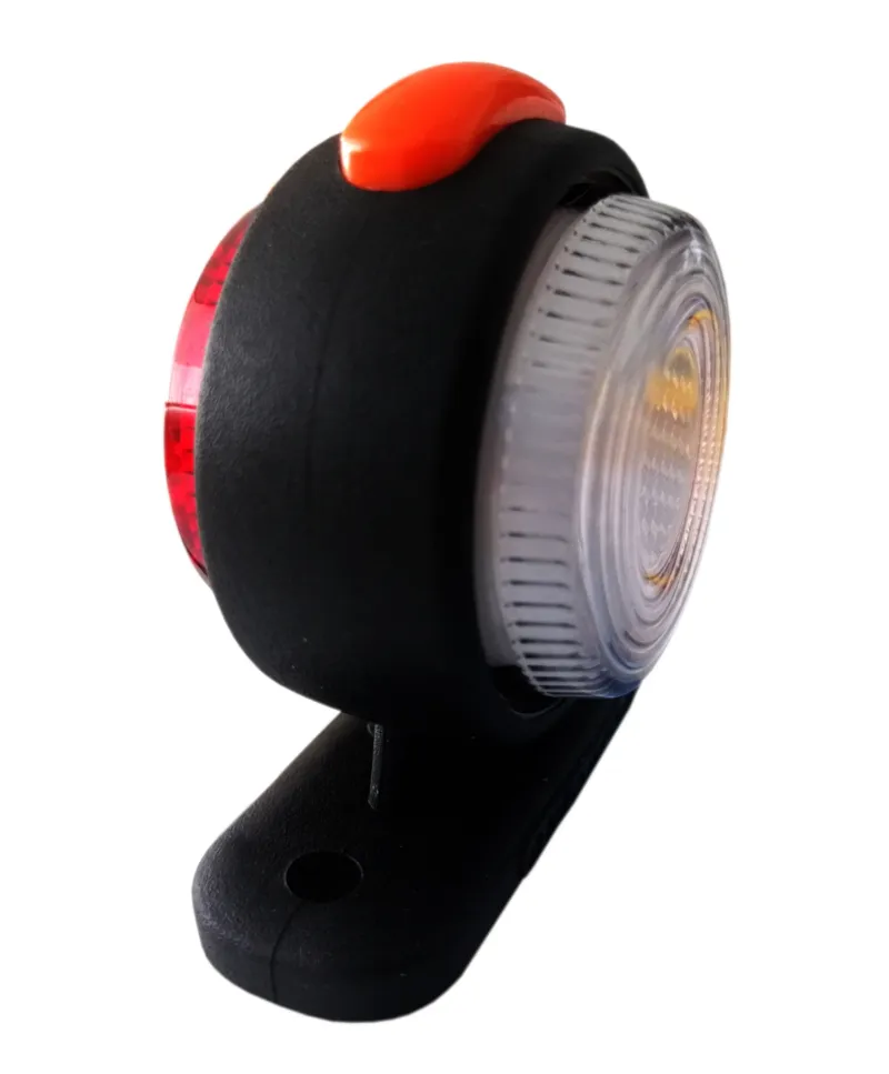 1 брой LED ЛЕД светодиоднен габарит, токос, рогче 24V с три светлини бяла,жълта,червена Неон Ефект за ремаркета, платформи, камиони и др. - 9