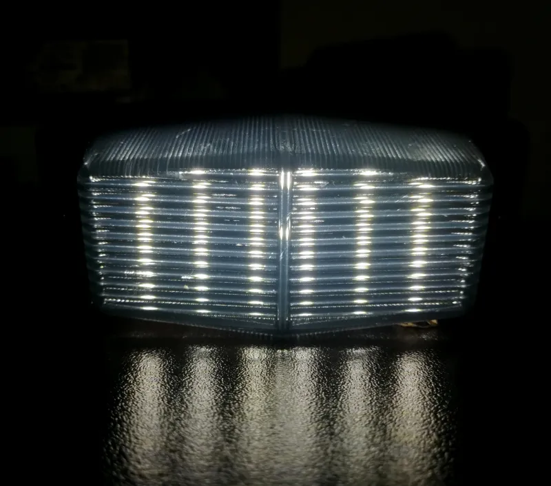 1 брой LED Лед Диоден Бял Габарит с Двойно опушено Стъкло 12 Диода 12V - 24V За Камион Трактор Багер Селскостопански Машини и др. - 2