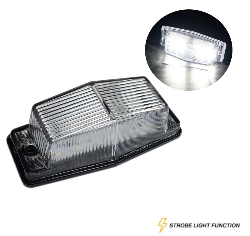 LED Лед Диоден Бял Габарит Мигаща светлина 12 Диода 12V - 24V За Камион Трактор Багер Селскостопански Машини и др. - 1