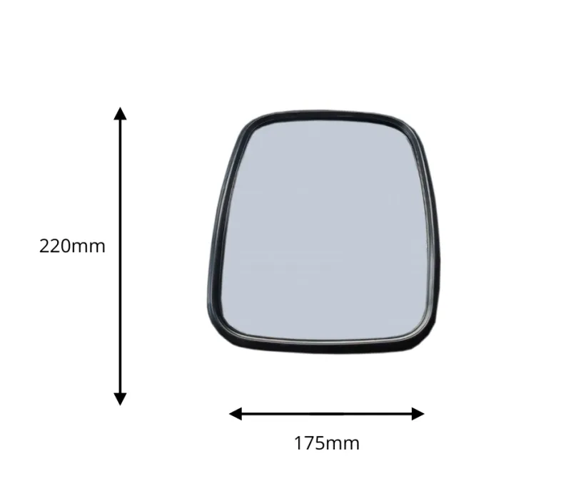 Универсално огледало за обратно виждане с основа 225 mm x 117 mm за камион автобус строителни и селскостопански машини багери кемпери и др. - 7