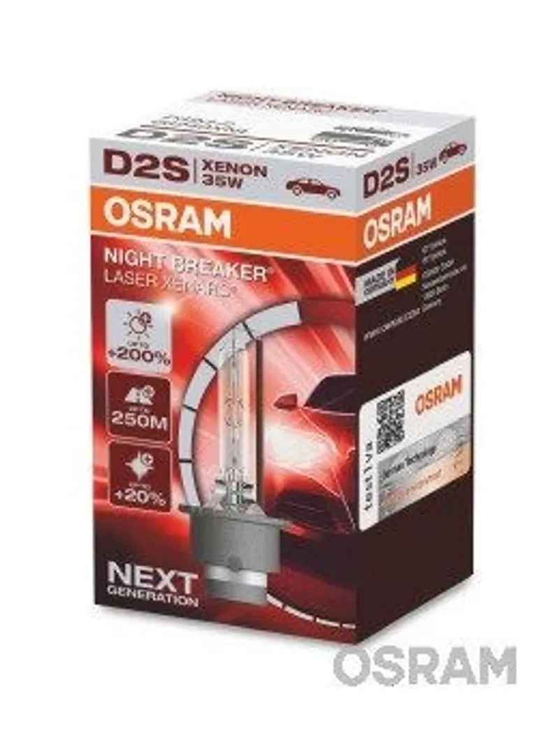 Крушка за фар xenon Osram D2S Night Breaker Laser +200%, 35W, P32d-2 - 0