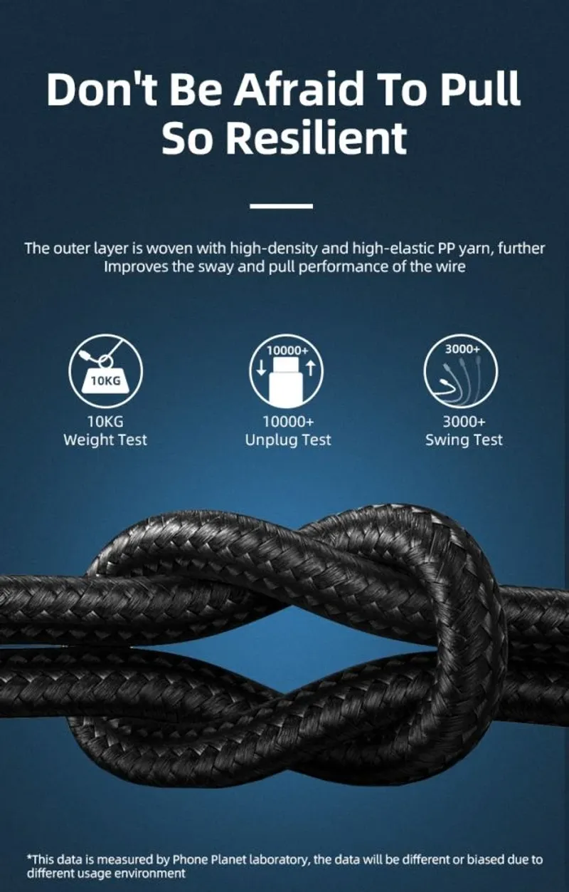 Кабел Phone Planet USB Type-C 1.2m - 6