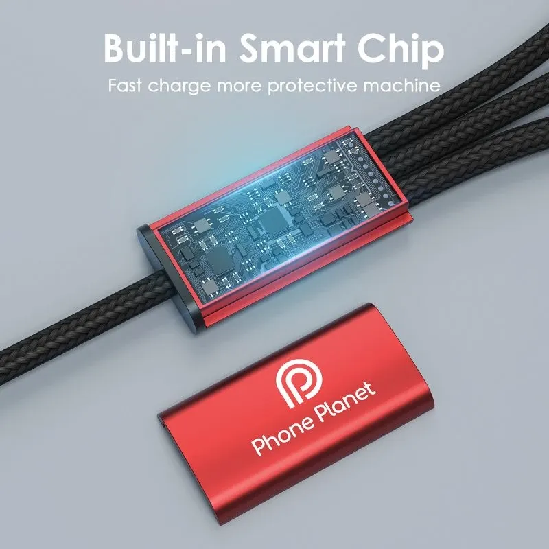 Кабел Phone Planet Универсален 3-в-1 USB кабел 1.2m - 4