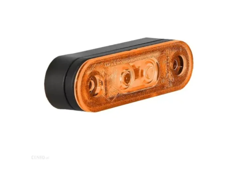 LED Светодиоден Габарит, Маркер, Токос, Оранжев, Овален, Е-Mark, 3 LED, 12V-24V, 8 см - 2