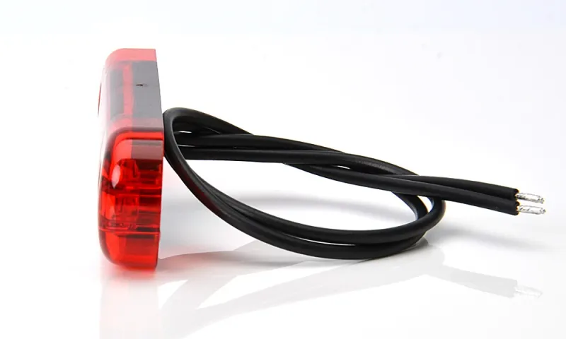 LED Светодиоден Габарит, Маркер, Токос, Червен, Е-Mark, 3 LED, 12V-24V, 8,4 см - 5