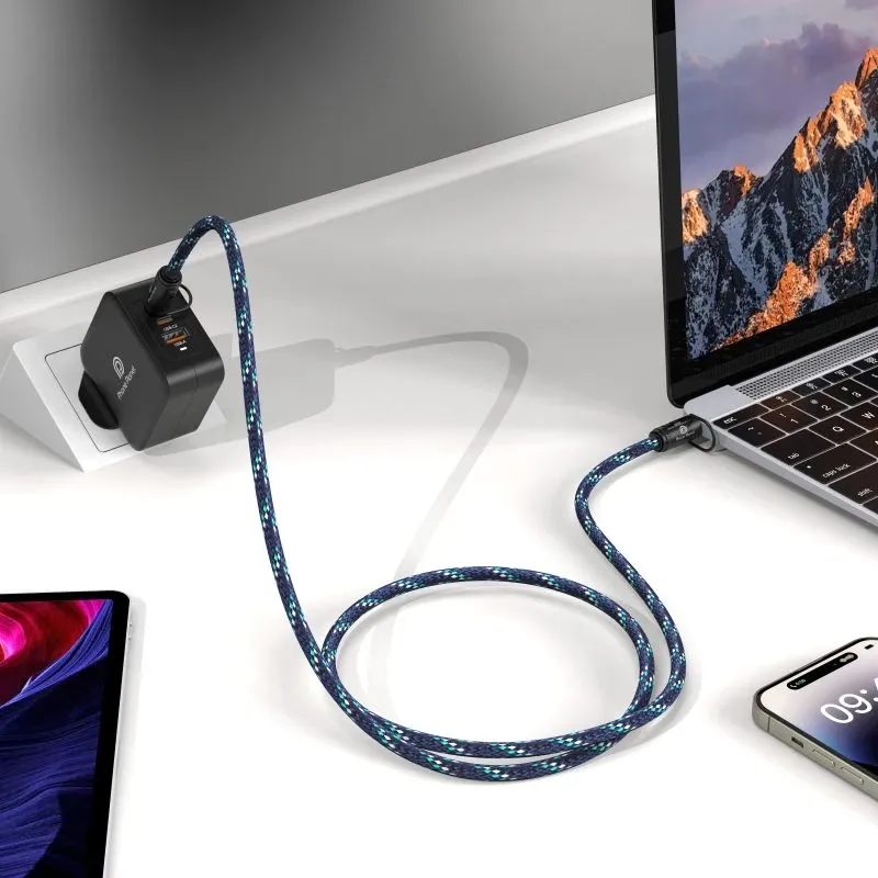 Кабел Phone Planet USB-C към USB-C 1.2m_Син - 1