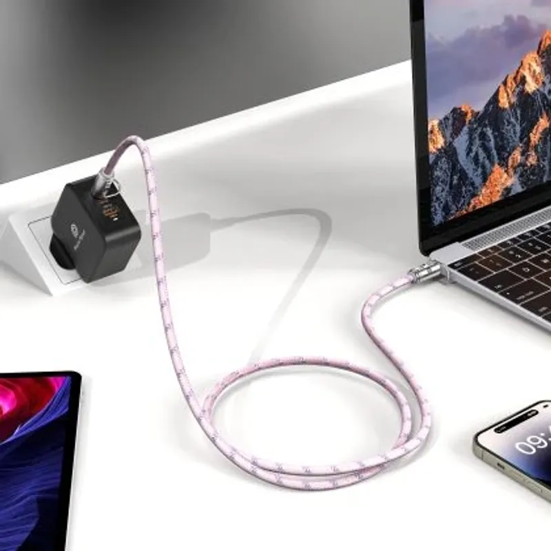 Кабел Phone Planet USB-C към USB-C 1.2m_Розов - 1