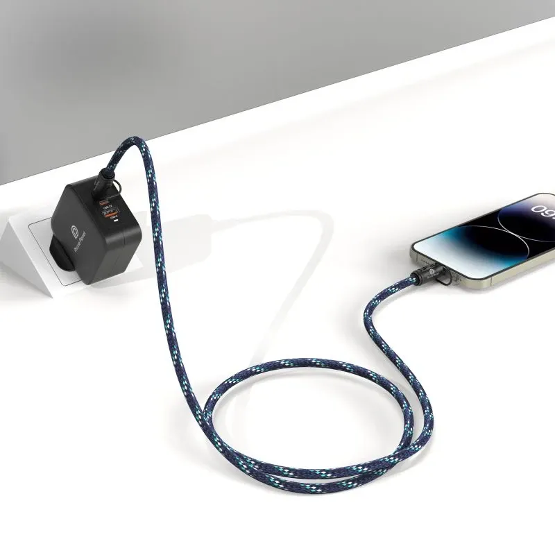 Кабел Phone Planet USB Type-C към Lightning 1.2m-Син - 1