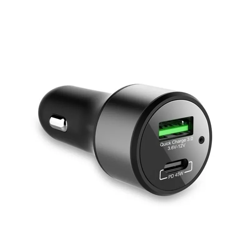 Универсално USB Зарядно до 63W, Метален Корпус, 12V - 24V, USB + Type C, бързо зареждане за Автомобил, бус, джип, камион и др. - 1