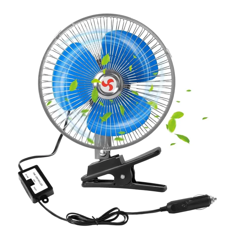 12V 20 cm 8 инча вентилатор за автомобил с клипс щипка - 0
