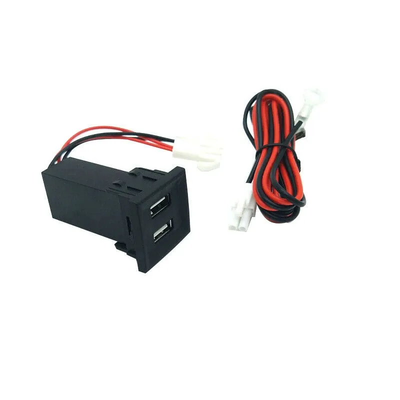Двойно USB Зарядно за Вграждане за Volkswagen Фолксваген VW Transporter Транспортер Caravelle Каравел Т5 2003 - 2009 - 1