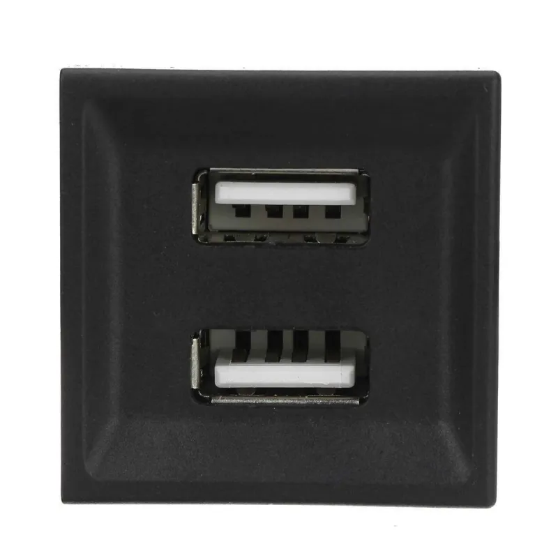 Двойно USB Зарядно за Вграждане за Volkswagen Фолксваген VW Transporter Транспортер Caravelle Каравел Т5 2003 - 2009 - 8