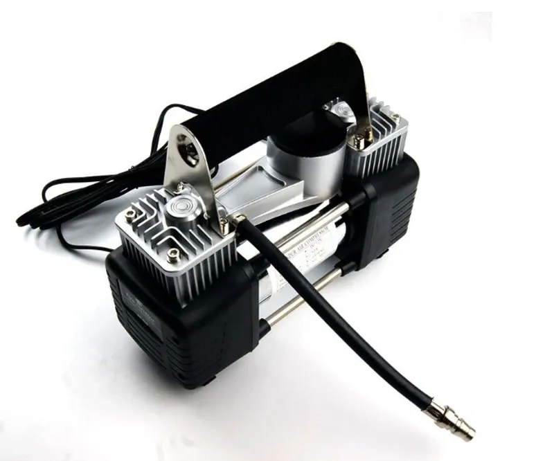 Компресор За Помпане На Гуми Двубутален Двуцилиндров Метален 12V 20A - 11