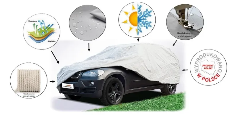 Водоустойчиво висококачествено покривало Perfect за SUV Ван размер XL ХЛ 415cm сив CarPassion - 0
