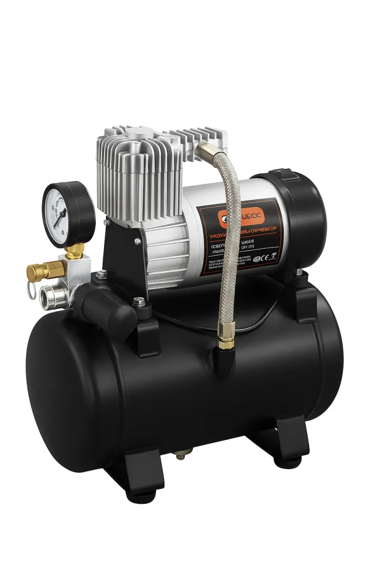 Преносим Компресор за помпане на гуми с маркуч – 12V, 15A, 3L, 150PSI, 60L/min - 1