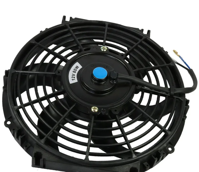 Универсален електрически вентилатор перка за радиатор – 10 инча ( 25см), 12V, 80W, ABS и стомана, безшумен - 2