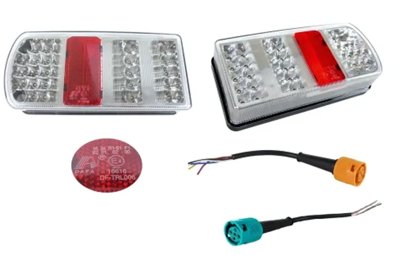 Комплект Диодни LED стопове 12V 24V Волта бус камион ТИР ремарке ST0038 + ST0039 - 0