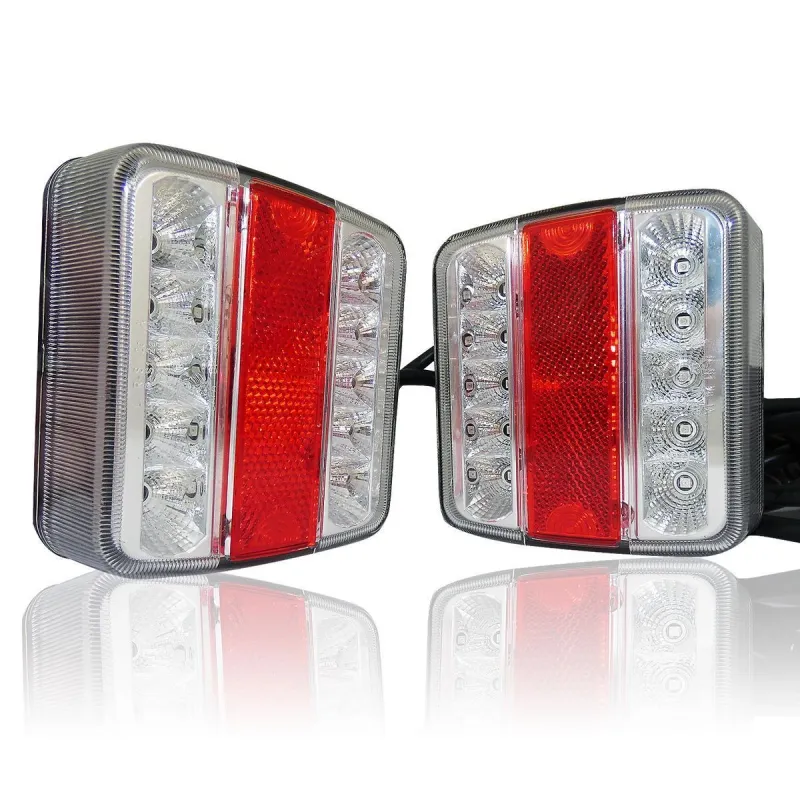 12V LED стопове пет функции за ремаркета и колесари с магнит кабел - 4