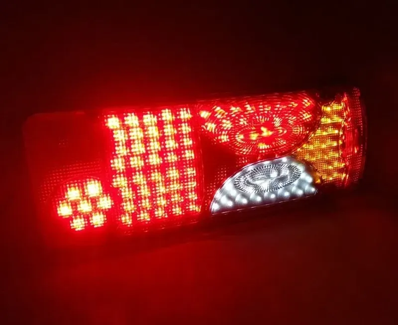 Комплект Задни Диодни LED Лед Стопове - 400mm x 150mm x 85mm 24V - с букса - подходящи за Камион Тир Ремарке Каравана Платформа - 3