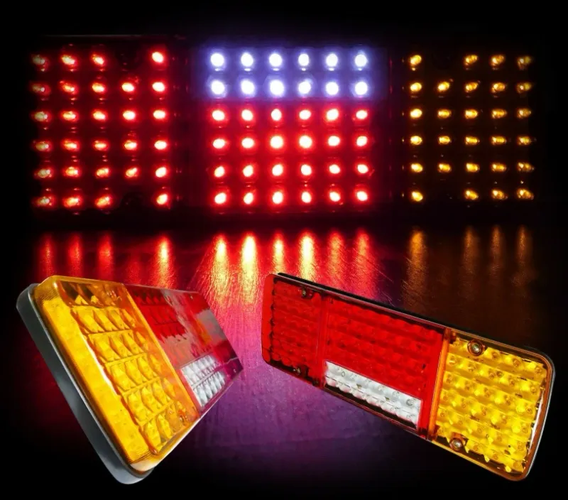 Комплект LED стопове мигач задна светлина 12V за камион бус ТИР, ремарке - 4