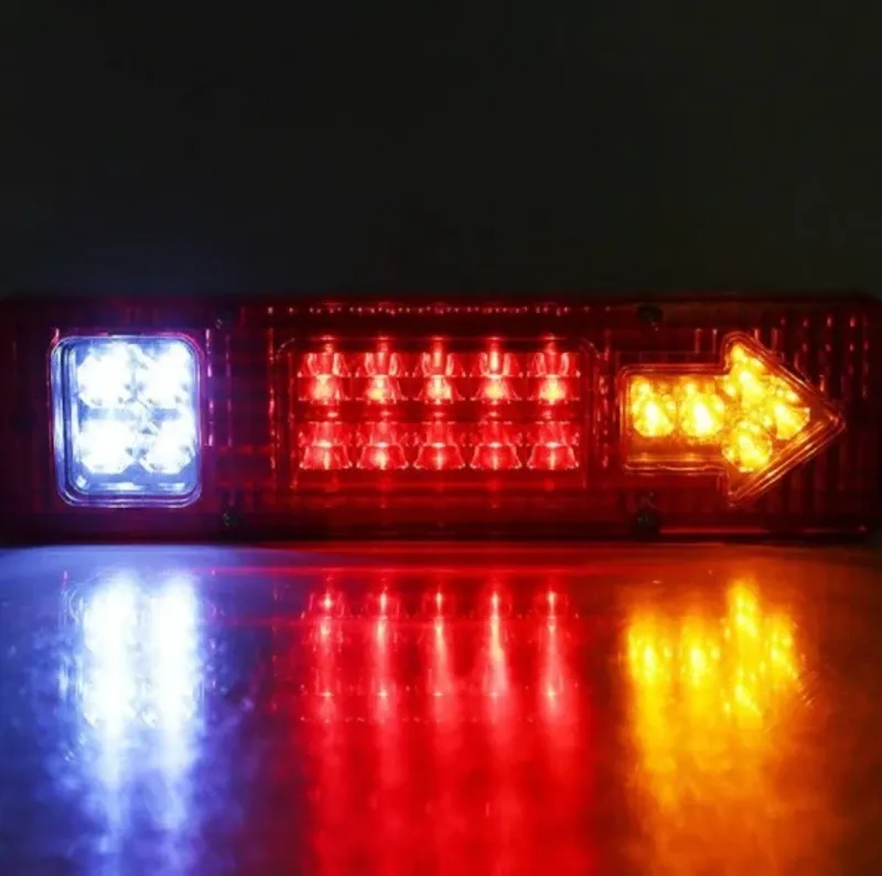 Комплект LED стопове стоп светлина с мигач задна светлина 12v за камион бус ТИР ремарке каравана 29 x 8 cm - 1