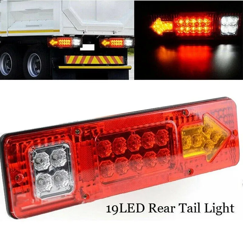 Комплект LED стопове стоп светлина с мигач задна светлина 12v за камион бус ТИР ремарке каравана 29 x 8 cm - 10