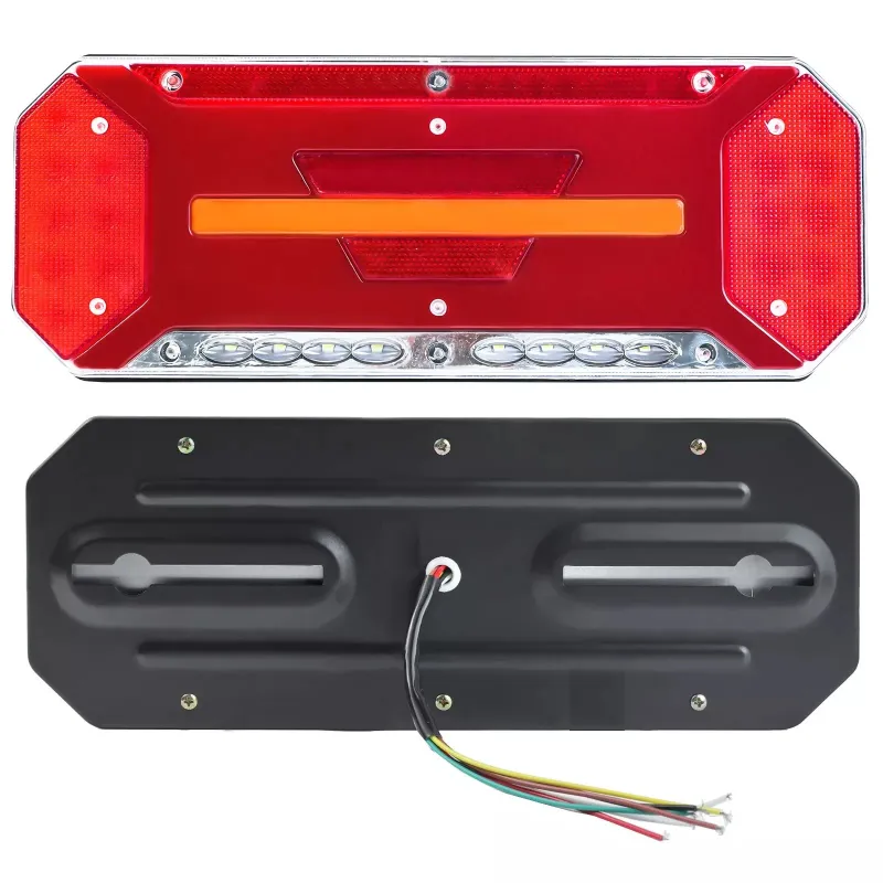 Комплект Диодни Лед LED Стопове 5 функции с Динамичен Бягащ Мигач 12 - 24V 346mm x 130mm - 2