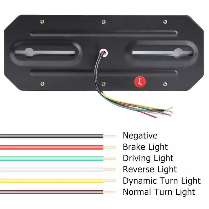 Комплект Диодни Лед LED Стопове 5 функции с Динамичен Бягащ Мигач 12 - 24V 346mm x 130mm - 3