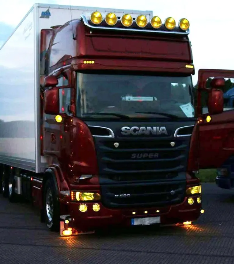 Десен ЛЕД LED Диоден фар халоген За Scania P G R T след 2004 жълта светлина - 6