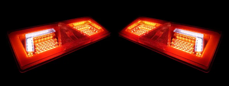 Комплект Ляв + Десен Диодни Lед Стопове Бягащ Мигач Неон За Бус Камион Тир Ремарке Караванa 12V 24V - 1