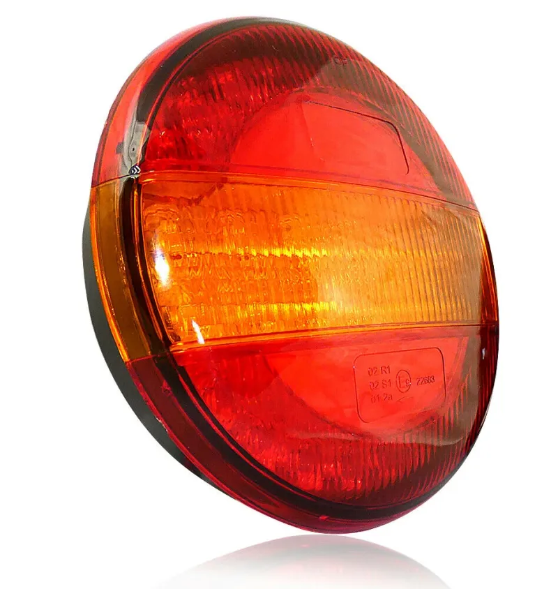 Комплект 2 Броя LED Лед Диоден Стоп Тип Хамбургер Бягащ Диниамичен Мигач, Ефект Неон Ø14cm, 12V-24V, За Камион, Ремарке, Бус , Каравана, Кемпер - 4