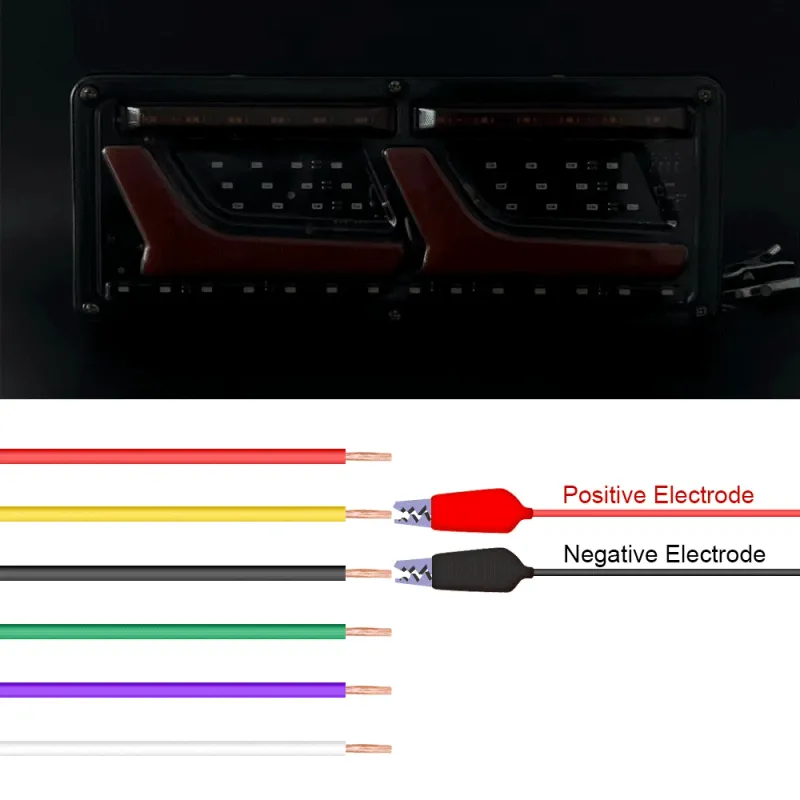Комплект Ляв + Десен Диодни LED Лед Стопове 12V-24V с Динамичен Мигач Неон Neon Ефект 32x13cm За Бус Камион Тир Ремарке Караванa - 4