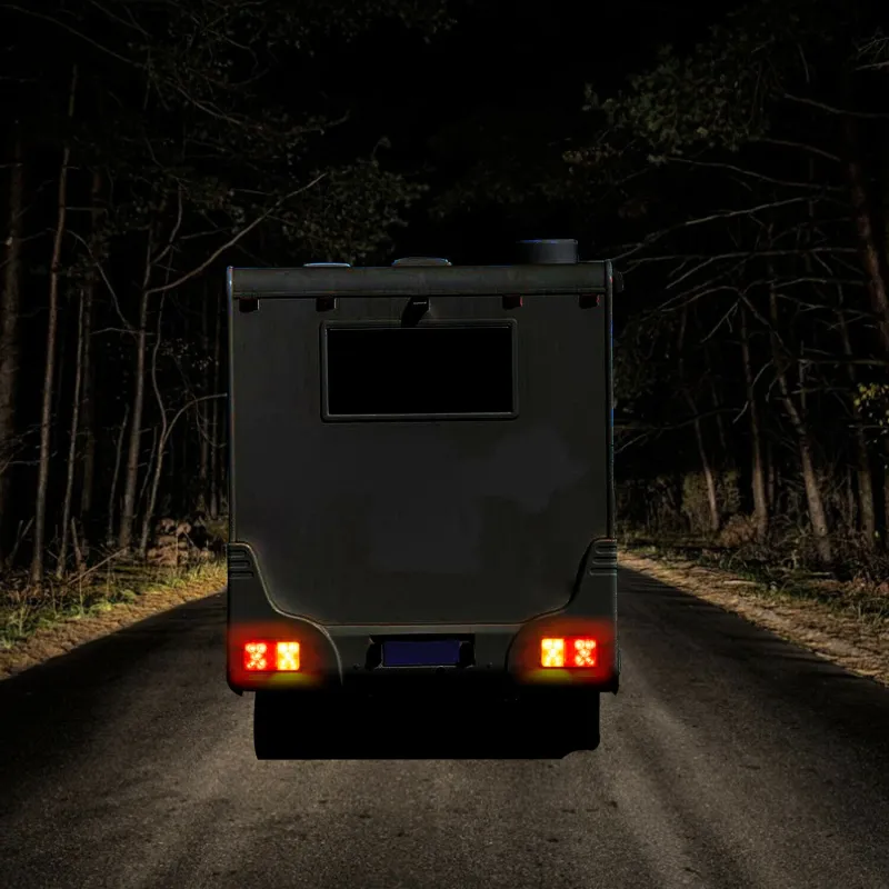 Комплект от 2 броя LED Лед Диодни Стопове Стоп Задна Светлина Slim 12V За Камион Ремарке Бус Ван Каравана и др. 15 cm x 8 cm - 4