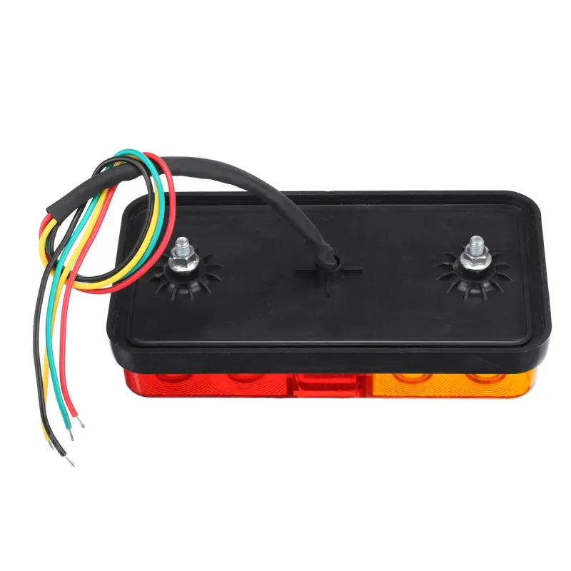 Комплект от 2 броя LED Лед Диодни Стопове Стоп Задна Светлина Slim 12V За Камион Ремарке Бус Ван Каравана и др. 15 cm x 8 cm - 10