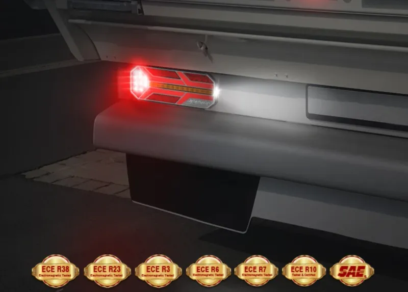 Комплект LED ЛЕД Диодни Стопове, Динамичен Мигач, 7 Функции, 12/24V - 11