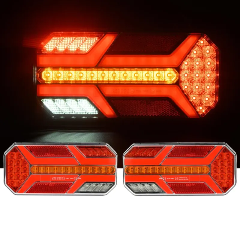 Комплект LED ЛЕД Диодни Стопове, Динамичен Мигач, 7 Функции, 12/24V - 0