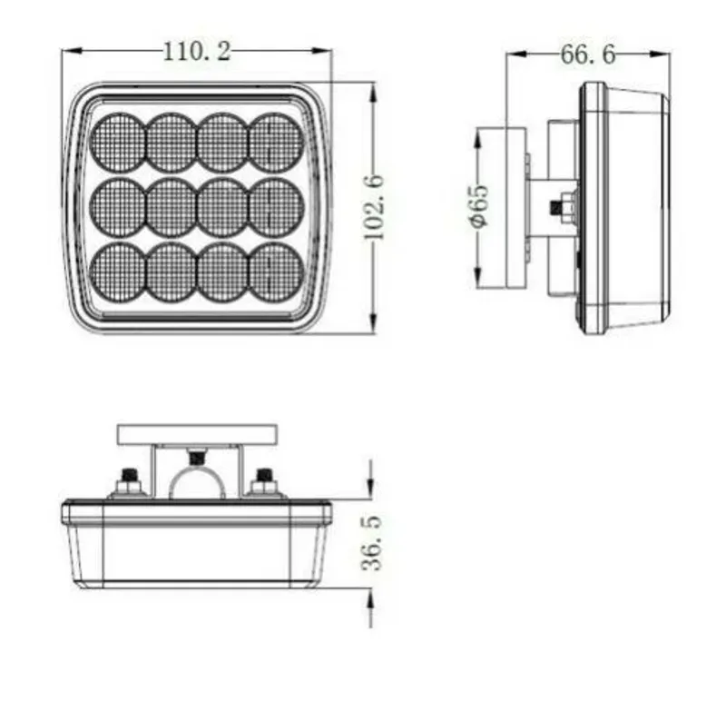 Безжични Wireless стопове стоп светлина с Mагнит 12-24v Лед Led Червени Светлини за Ремарке - 9