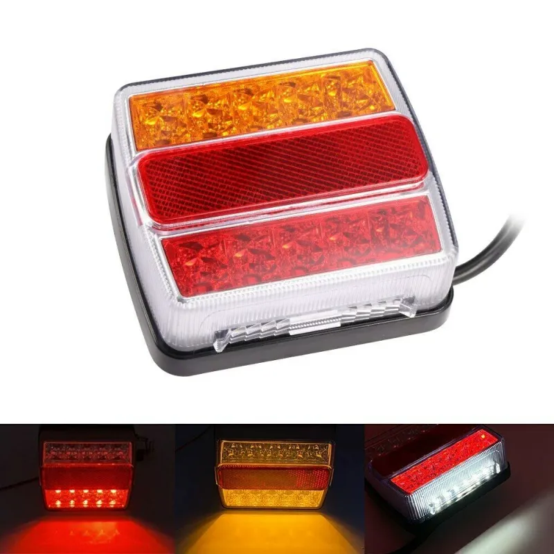 Комплект LED Лед Диодни Стопове 12V с Магнит и Окабеляване, 5 Функции, за Ремаркета, Колесари, Платформи, МПС - 3