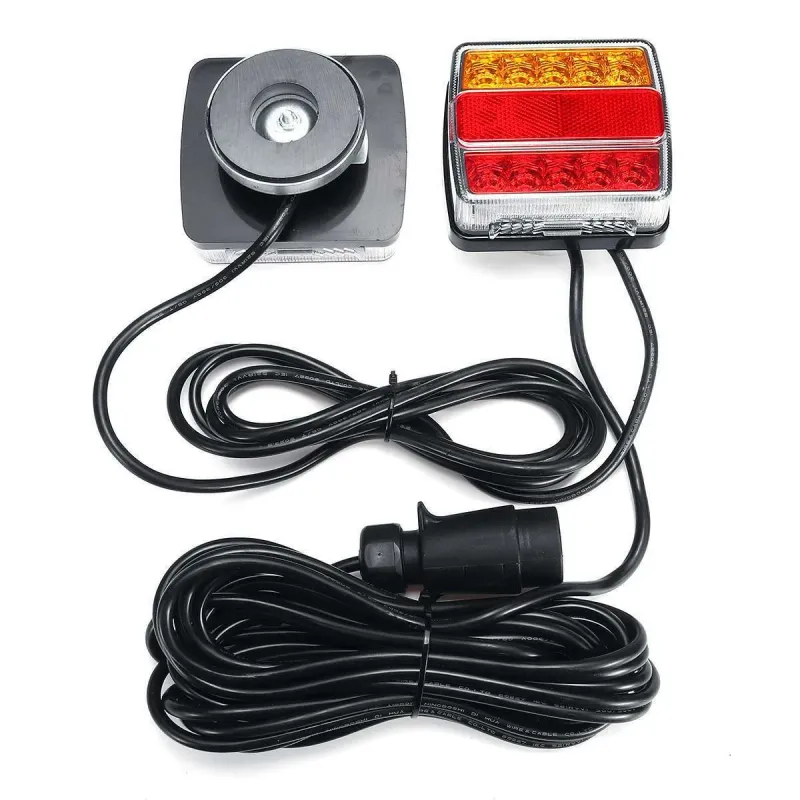 Комплект LED Лед Диодни Стопове 12V с Магнит и Окабеляване, 5 Функции, за Ремаркета, Колесари, Платформи, МПС - 5