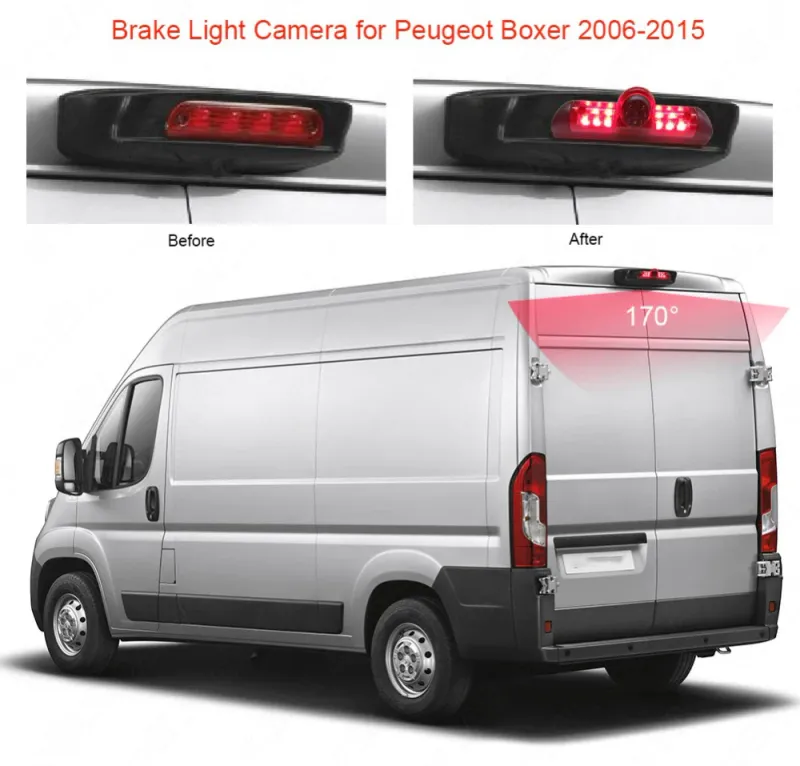 LED стоп за Ситроен Джъмпер Citroen Jumper III, Фиат Дукато Х250 Fiat Ducato X250, Пежо Боксер Peugeot Boxer III, с вградена камера за задно виждане - 10