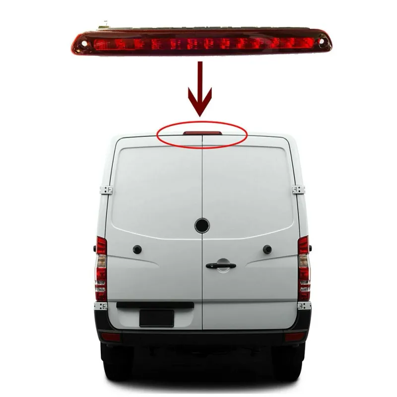 Трети стоп, задна светлина за MERCEDES Sprinter, Мерцедес Спринтер, VOLKSWAGEN VW Crafter, Фолксваген Крафтер 2006-2018, Червен - 8