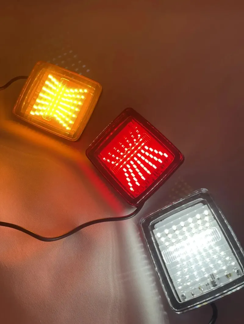 LED оранжев сигнален габарит с 70 LED диода, 12-24V - 4