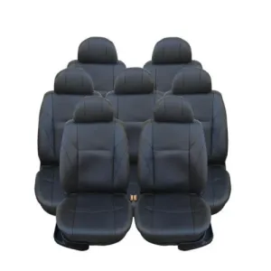 Калъфи тапицерия за VW Touran, Sharan, Ford Galaxy, Citroen C8, Peugeot 307SW, Citroen C4 Grand Picasso, Peugeot 806, 807, Еко кожа, Черен