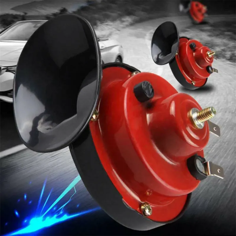 Комплект двутонна тромба клаксон тип „Охлюв“ 12V (2 PIN) с реле – за автомобили, джипове, ванове, автобуси и мотоциклети - 5